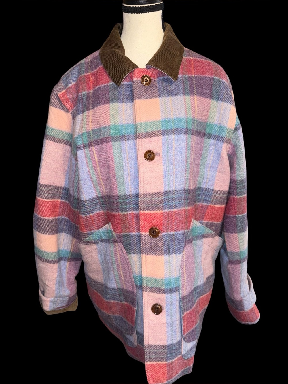 J.Crew x Noah Men’s Pink Madras Wool Barn Jacket PrimaLoft Size M